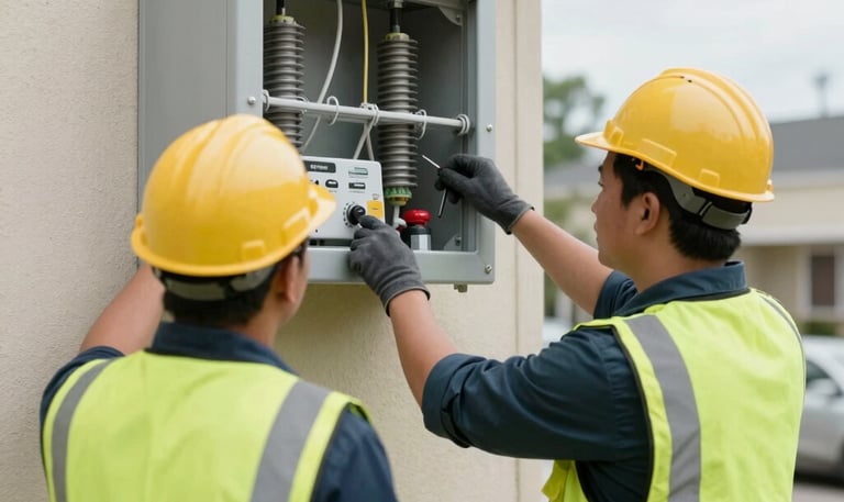 Before and after shots of a modernized kitchen with new cabinetry and lighting.