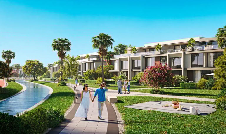 alt="Palm Hills residential community with modern villas green spaces and family lifestyle in Egypt"