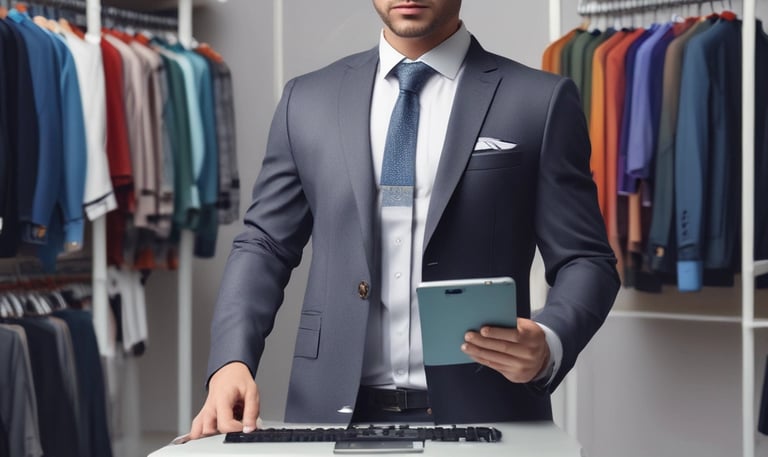 A sleek, modern workspace with multiple screens displaying dynamic code and design layouts.