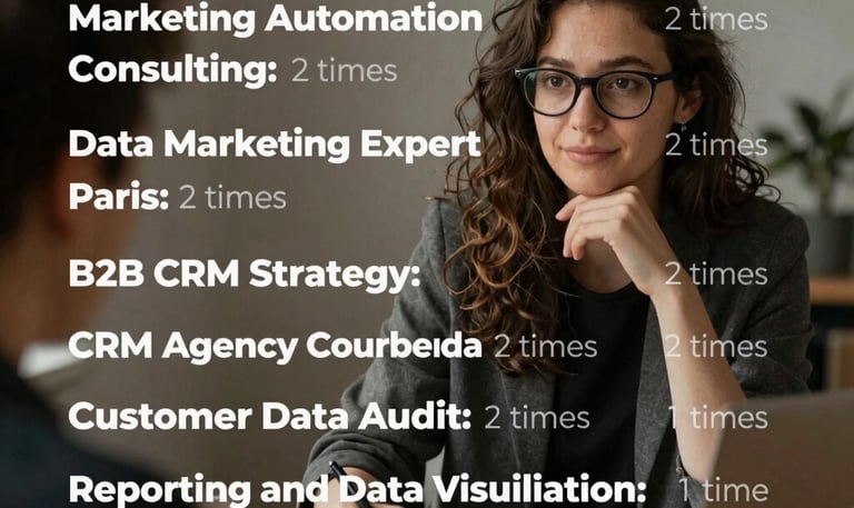 digital marketing artwork on brown wooden surface