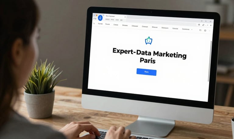 Close-up of hands sketching a content strategy on a minimalist notepad with a golden pen, set against a neutral stone background.