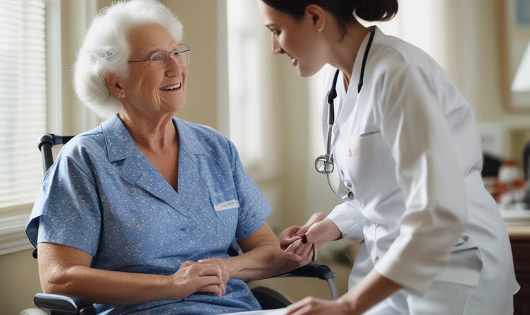 Healthcare staff collaborating in a busy hospital corridor, showing teamwork and dedication.