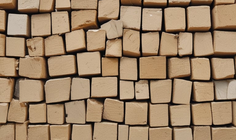 Close-up of composite materials used in cold storage insulation.