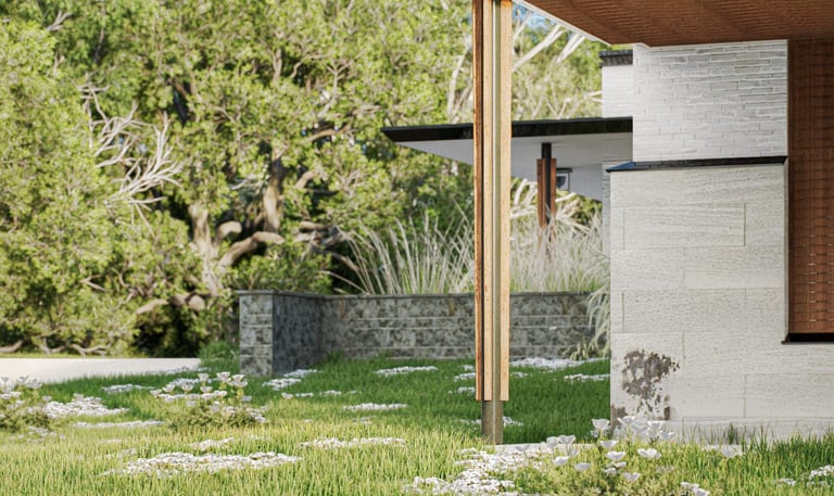 Rendu 3D architecture contemporaine avec terrasse – BenRaff Studio