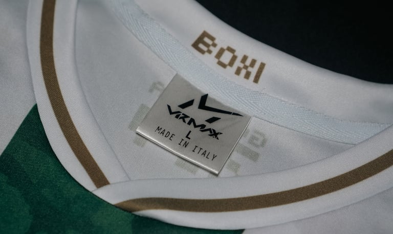 Dettagli colletto maglia gara Home Gonnesa Calcio a 5 by Virmax