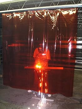 welding screen in red for arc welding
