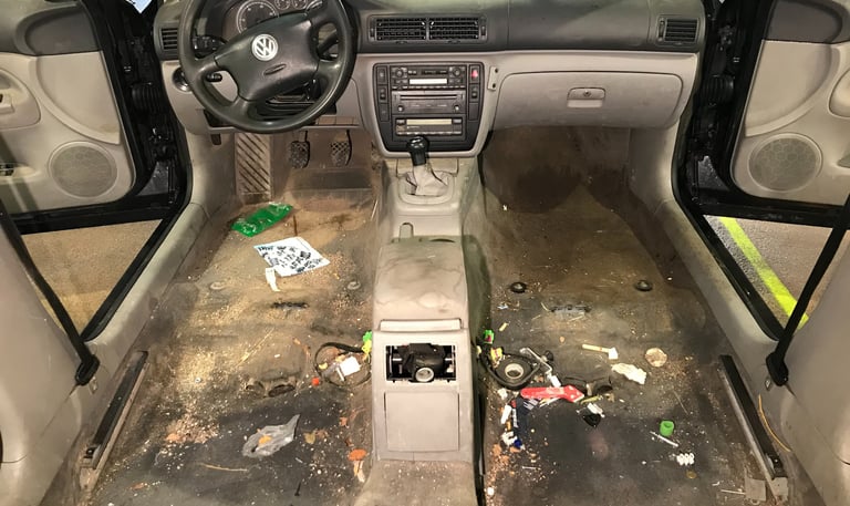  Salonų cheminis valymas/dažymas Atliekamas detalus cheminis valymas su daliniu arba pilnu salono 