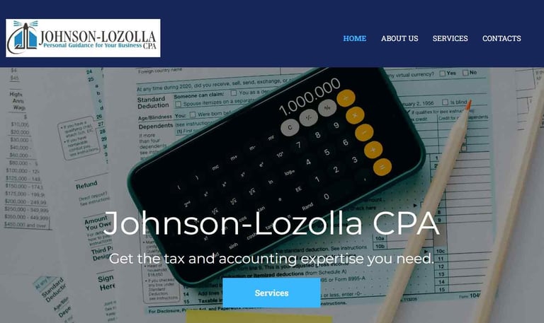 Creations and Solutions: Johnson-Lozolla CPA website