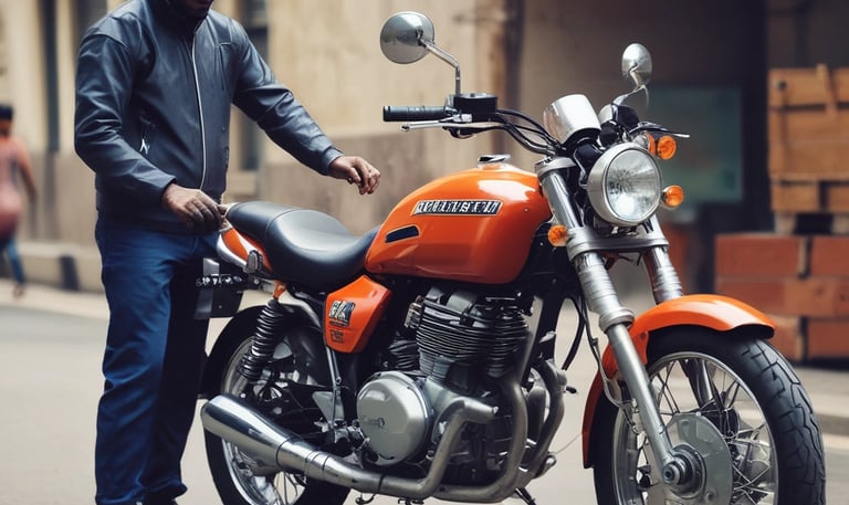 A person is carrying a heavy bag labeled 'RAMCO' over their shoulder. The person is wearing a head covering and a pink cloth around the neck while loading bags into a vehicle.