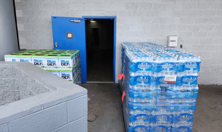 Pallet delivery, water, DEF fluid, in Phoenix AZ