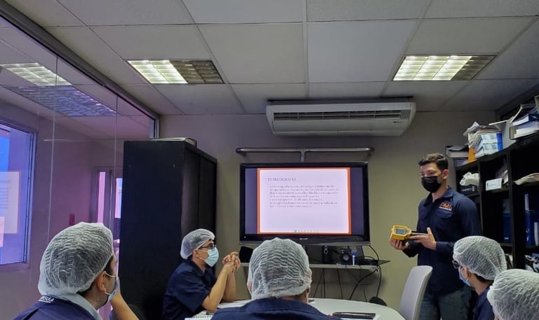 a group of people sitting around a table