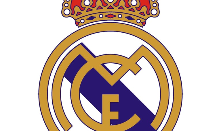a real madrid fc logo on a white background