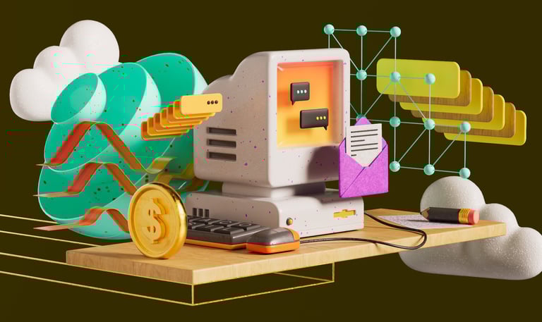 Computer 3D illustration