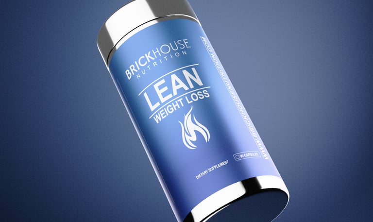 A 3D rendering of a canister of weightloss supplement