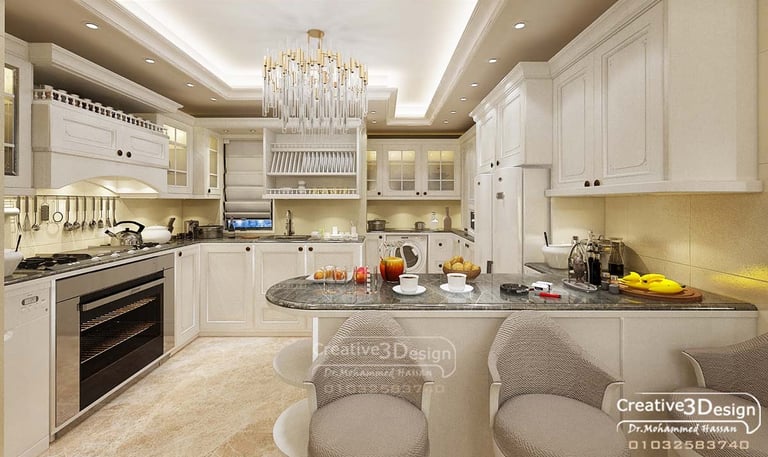 اجمل تصماميم المطابخ الكلاسيك