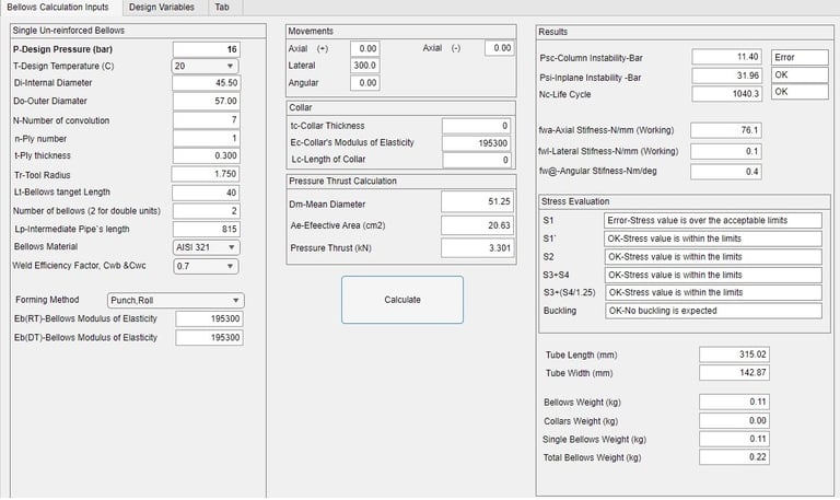 EJMA tasarım modülü