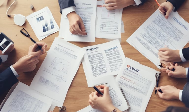 A professional team discussing tax strategies.