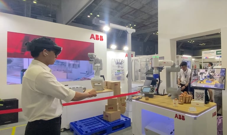 control robot with VR glasses