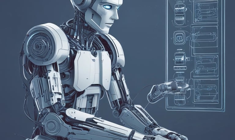 A visual representation of AI automation in industrial manufacturing.