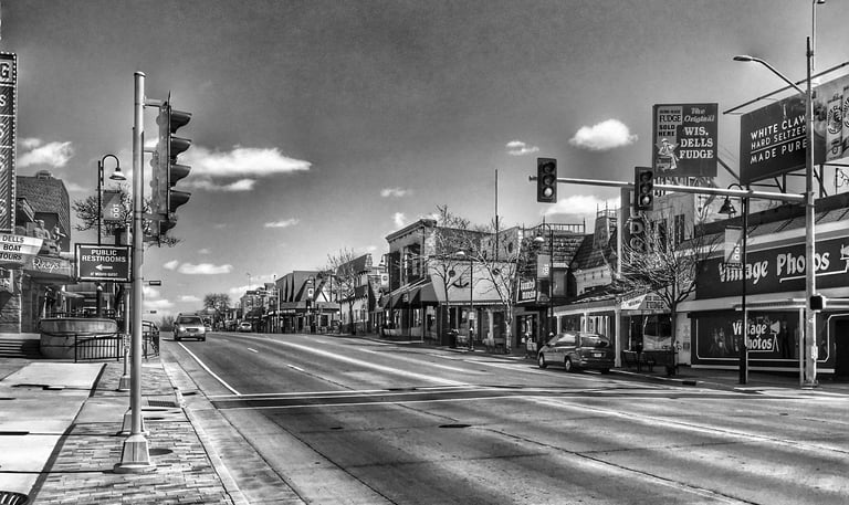 Street view of Montello Wisconsin