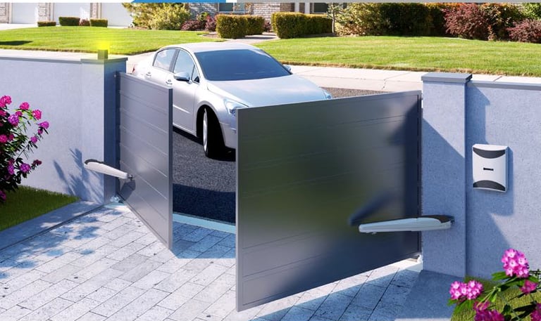 porte battante, porte automatique 