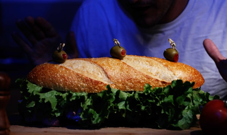 Large Sandwich, midnight sandwich, 2024, giant sub