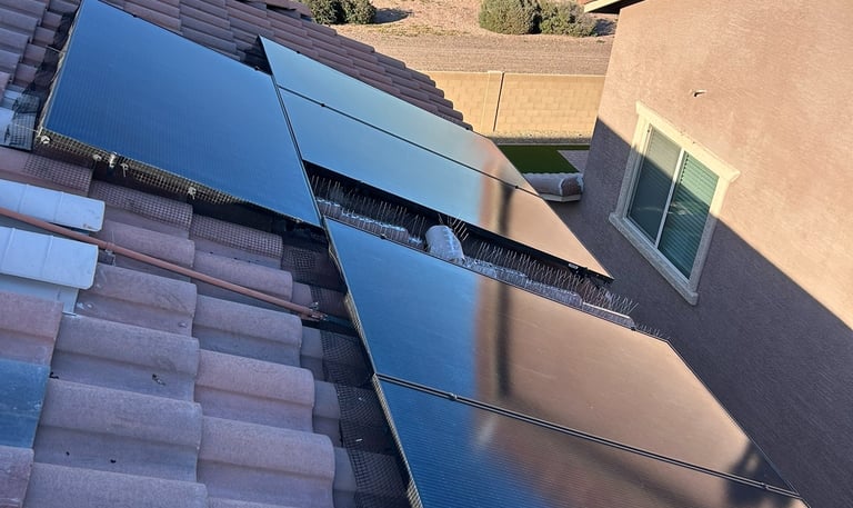 cleaning dirt and poop from solar panels in phoenix arizona