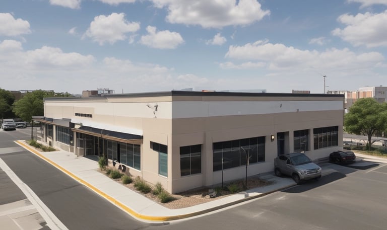 A vibrant community with modern 3D housing units.