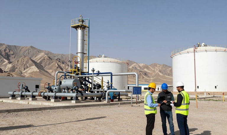 Field researchers interviewing local business owners in a Balochistan town.