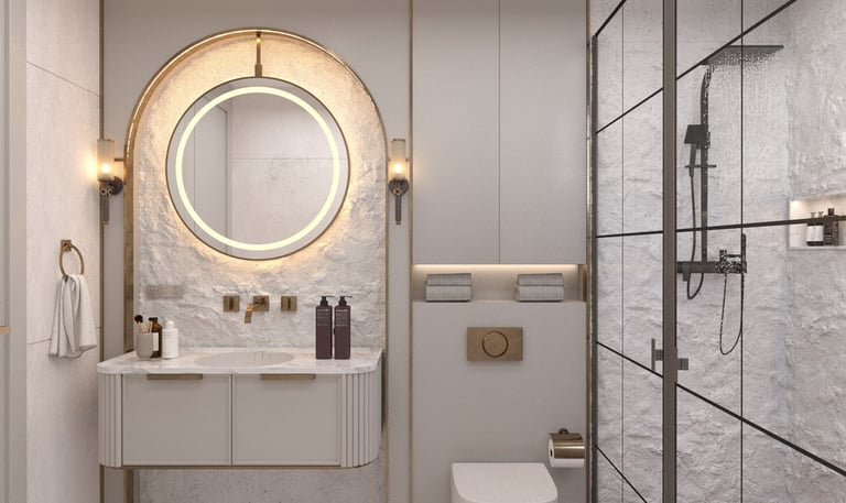 Konut M Antalya genel banyo iç mimari tasarımı-La Féra Interior Design