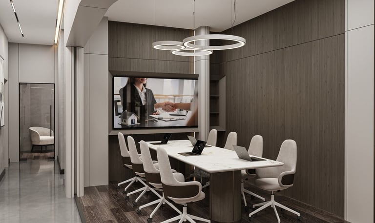 Antalya Park Roysl Residences toplantı odası iç mimari tasarımı-La Féra Interior Design