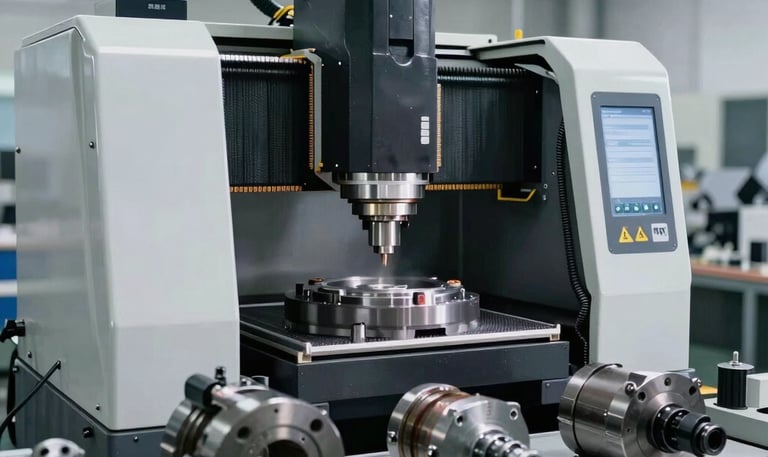 Close-up of various industrial connectors including d-sub, m12, and m8 types arranged neatly on a light blue background.