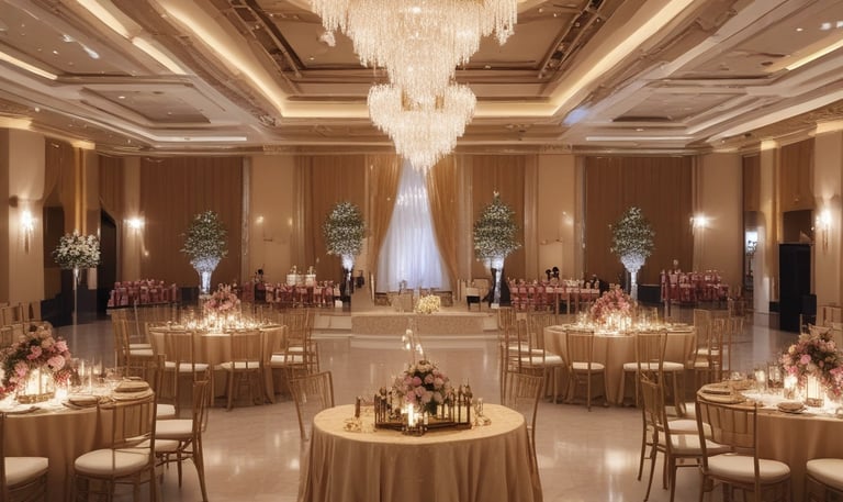 Musicians performing traditional Moroccan music with vibrant costumes and intricate instruments on stage.