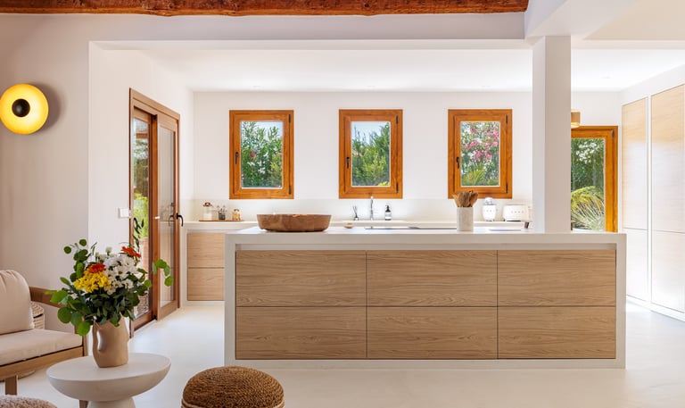 mediterranean kitchen design ibiza oak wood