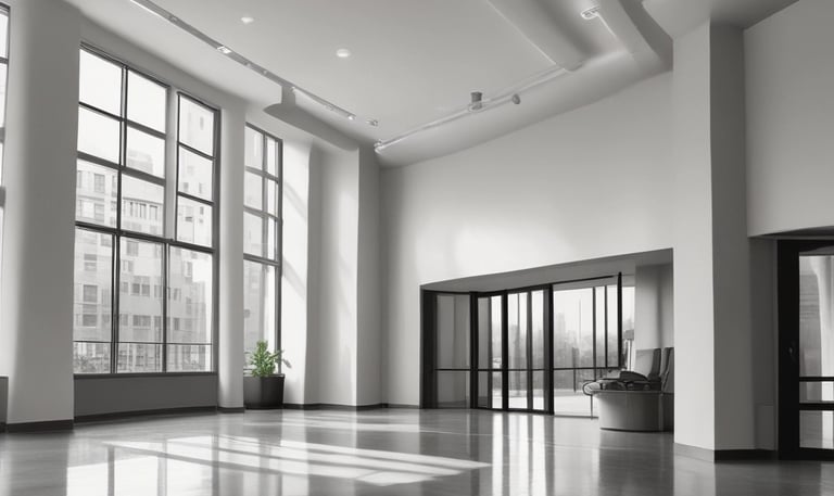 A cozy house exterior freshly painted in warm white with bold red trim under a clear sky.