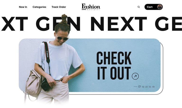 Fashion Store ecommerce website homepage design