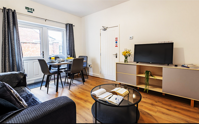 Living room  with dining area 