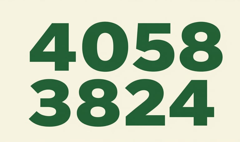 A clean, high-contrast graphic displaying the phone number 401 358 3824 in bold forest green text on a soft cream background.