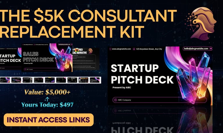 Startup pitch deck kit preview for founders
