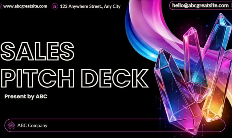 High-ticket sales pitch deck template included in the Funding Blueprint System.