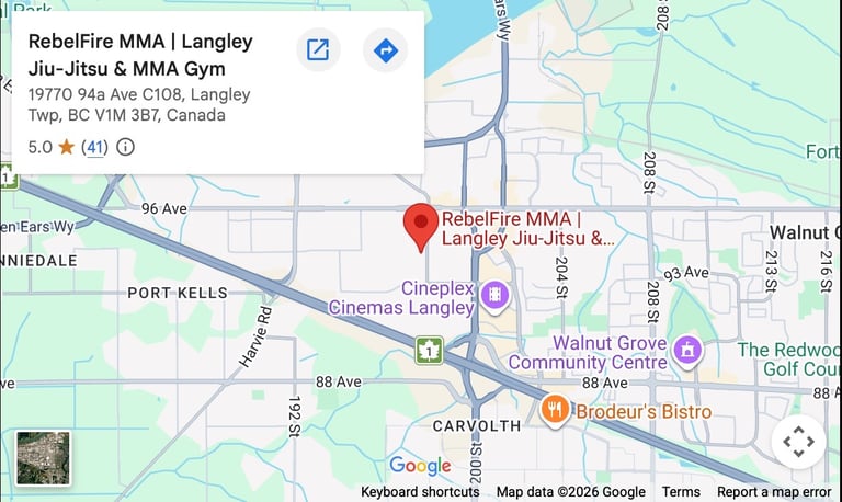RebelFire MMA Location Map