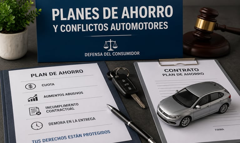 Asesoramiento legal en Córdoba por planes de ahorro, incumplimientos y conflictos automotores