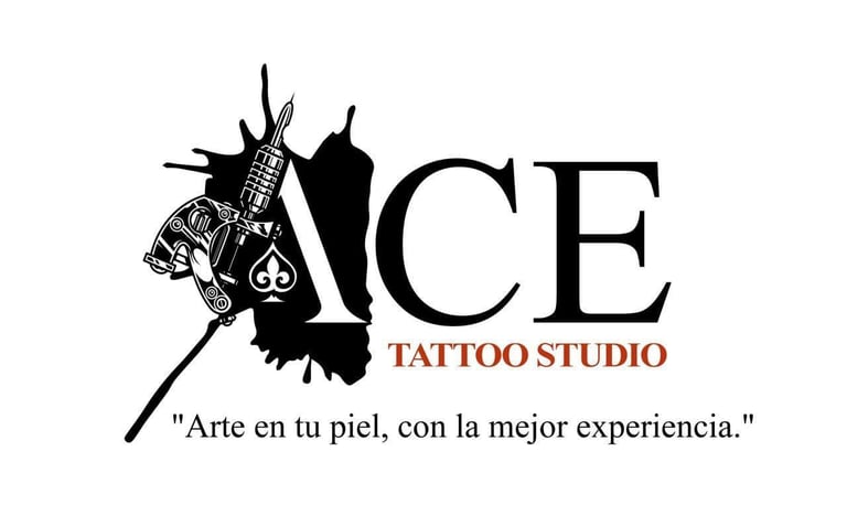 logo ace tattoo studio arte en tu piel con la mejor experiencia estudio de tatuajes quito