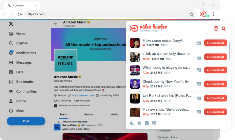 Download videos from Twitter