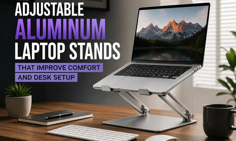 Adjustable Aluminum Laptop Stands That Improve Comfort and Desk Setup