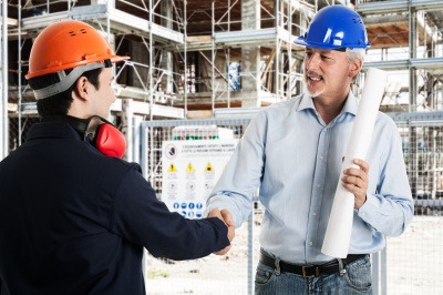engineer and operator at the construction site