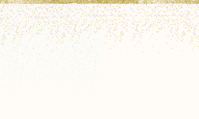 Fond lumineux avec touche d'Or en haut et pluie de couleur