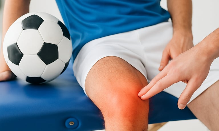 Swollen knee and instability due to ACL tear symptoms