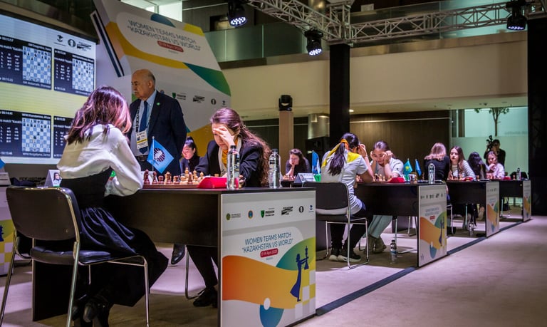 World Chess Championship "The World vs Kazakhstan". The World defeats Kazakhstan chess match