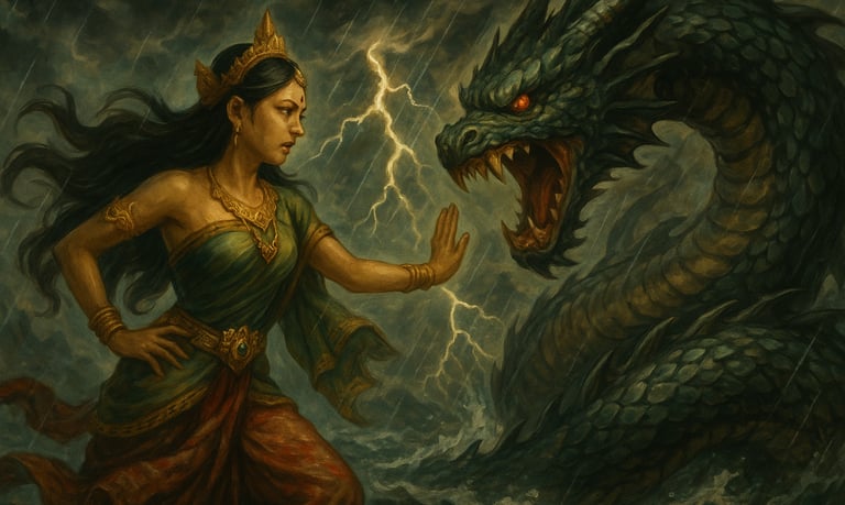 Dewi Sri:  the Evil Dragon and the Unavoidable Battle